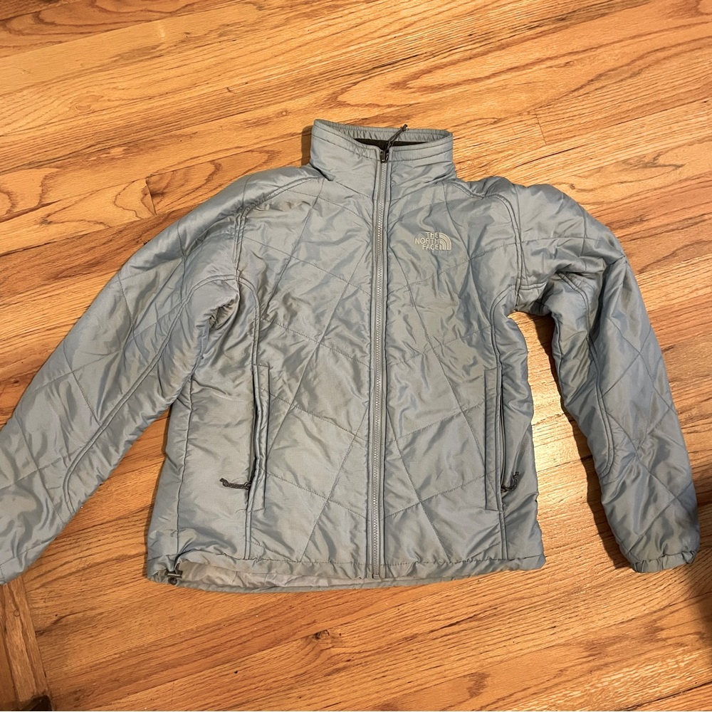 North Face Women's Fleece Zip Jacket (Baby Blue) - Size L